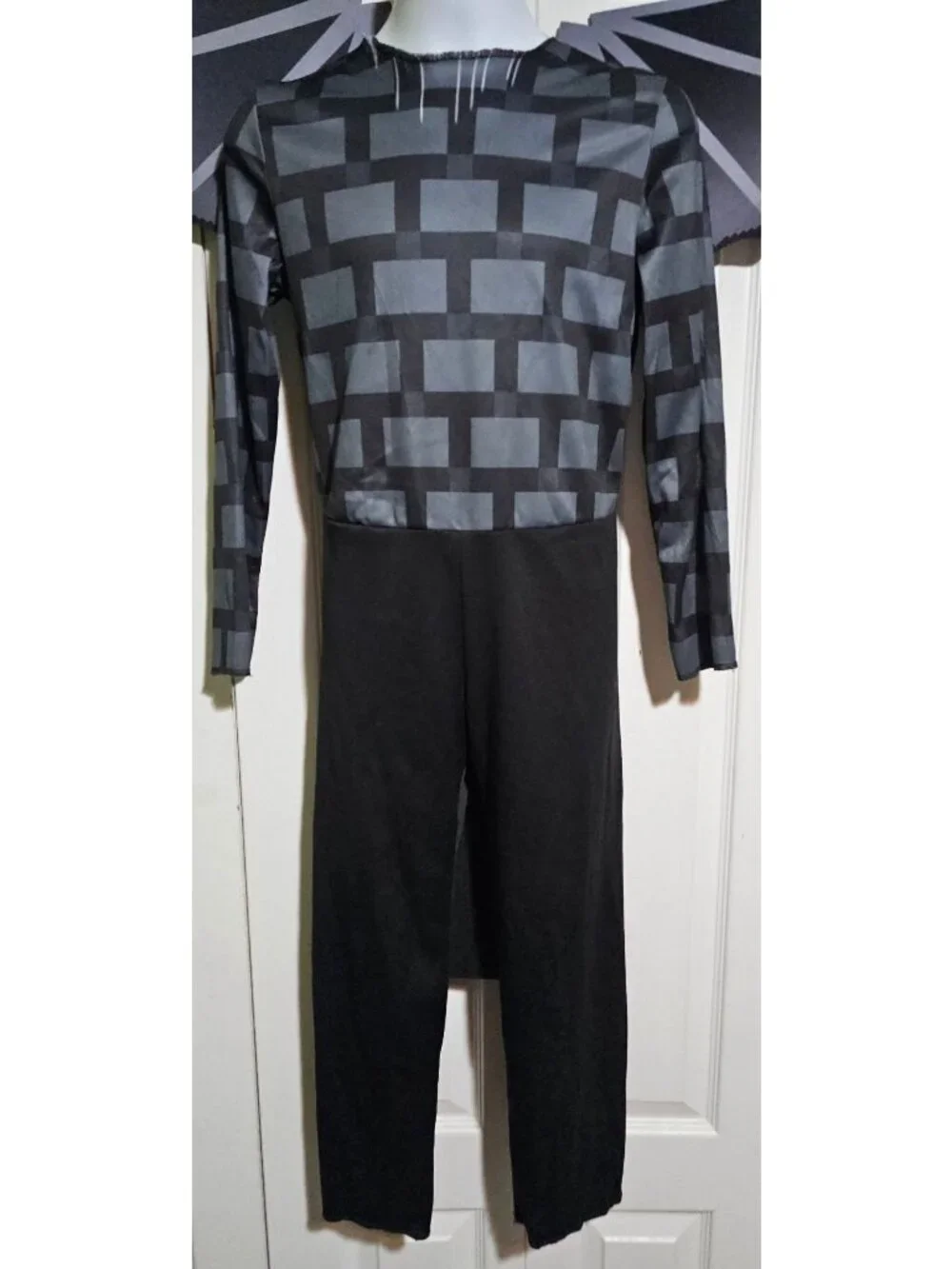 Minecraft Ender Dragon Kids Costume 7-8 Mask Wings Tail Halloween Gaming Damaged